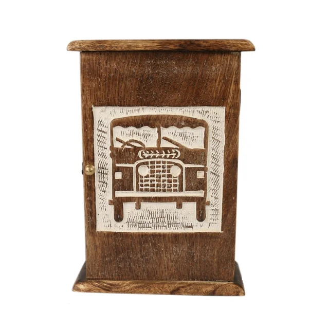 Wooden Key Holder Box Handcrafted and Unique A Perfect Blend of Functionality and Home Elegance