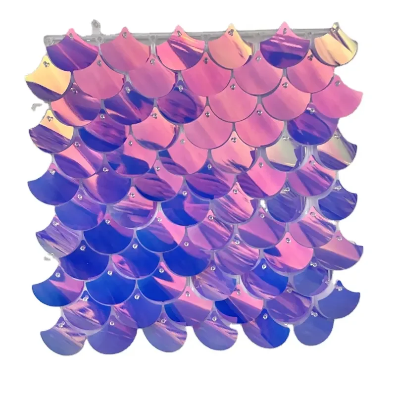 Sequin Backdrop Fish Scales Mermaid Backdrop Wall Decoration Shimmer Wall for Anniversary