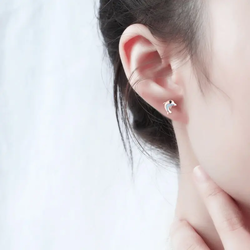 Gold Plated Dolphin Kids Jewelry Set Girls Children 925 Sterling Silver Wholesale Kids Jewelry for Kids