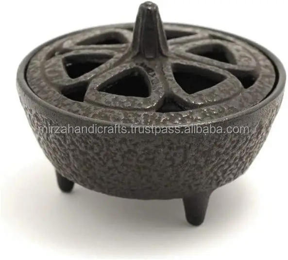 Alternative Imagination Cast Iron Cauldron with Handles Perfect for Incense Rituals Home Decor  3 Inch Diameter