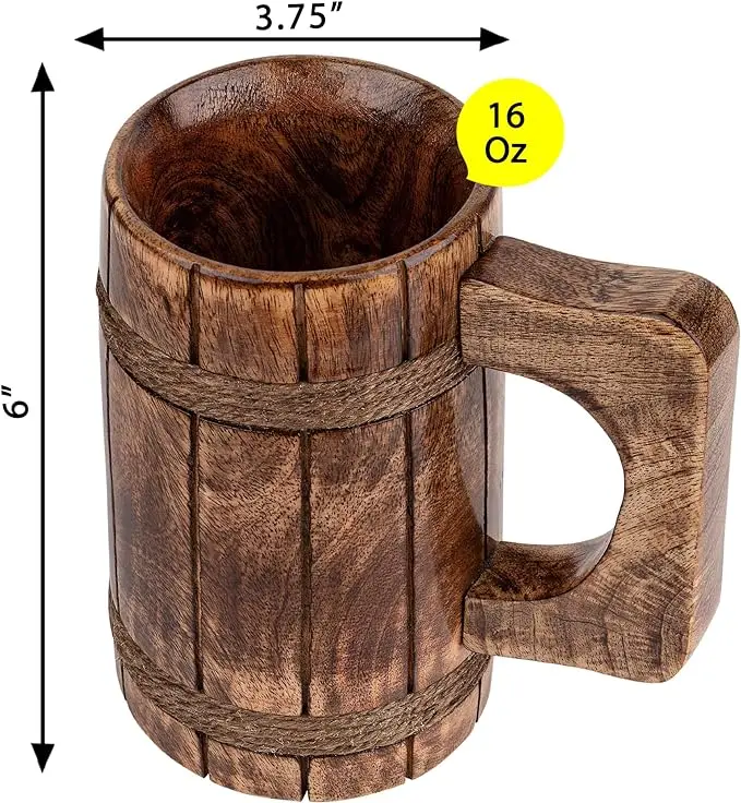 Modern Style wooden coffee mug Eco-friendly Beer wine mango wooden cup for coffee tea mug at Reasonable Price