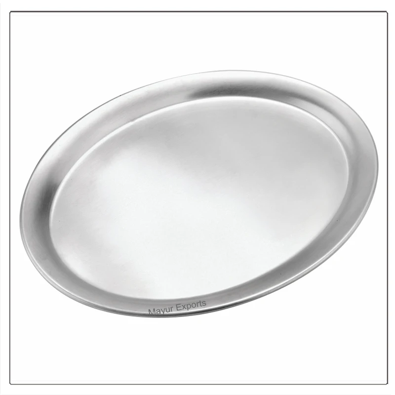 Stainless Steel Oval Tray Bar Serving Tray Waiter Serving Tray
