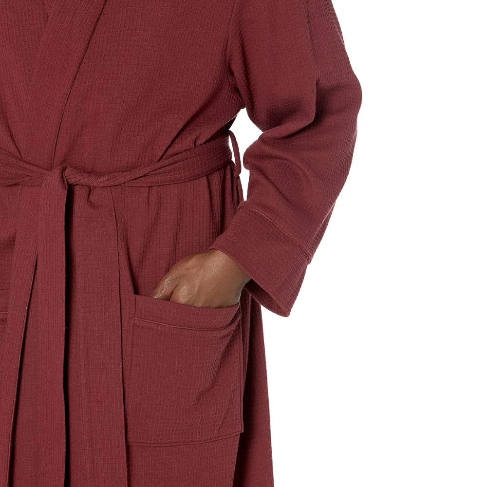 Maroon Solid Color Texture Premium Design High Quality Custom Color Logo Bathrobes Terry Velour Jacquard Sleepwear From Pakistan