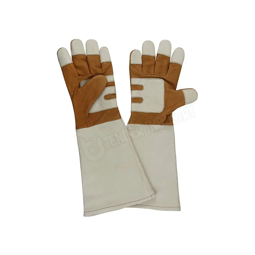 Durable Professional Heat Resistant Welding Gloves Cow Split Leather Work Gloves
