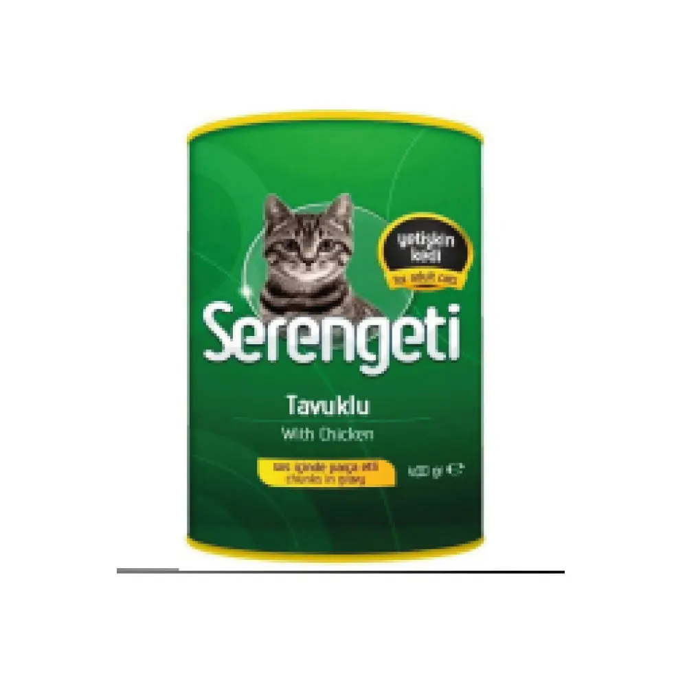 Консервированный корм для кошек serengti с курицей (для взрослых) зеленая банка высокое качество вкусная кормушка питательный Кот друг
