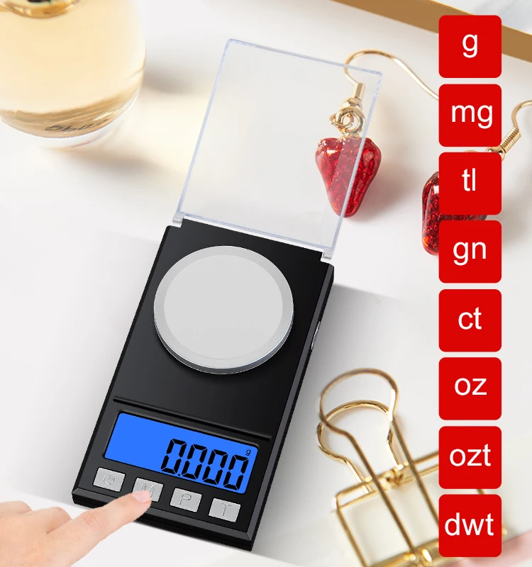 Milligram Accurate Lab Balance Powder Scale 200g Maximum Capacity 0.001g Precision Pocket Size Jewelry Scale