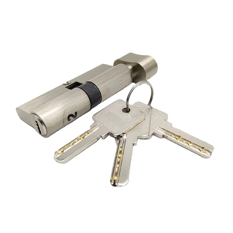 Brushed Durable Brass High Security Knob & Key Door Mortise Cylinder Casement Door Lock Cylinders