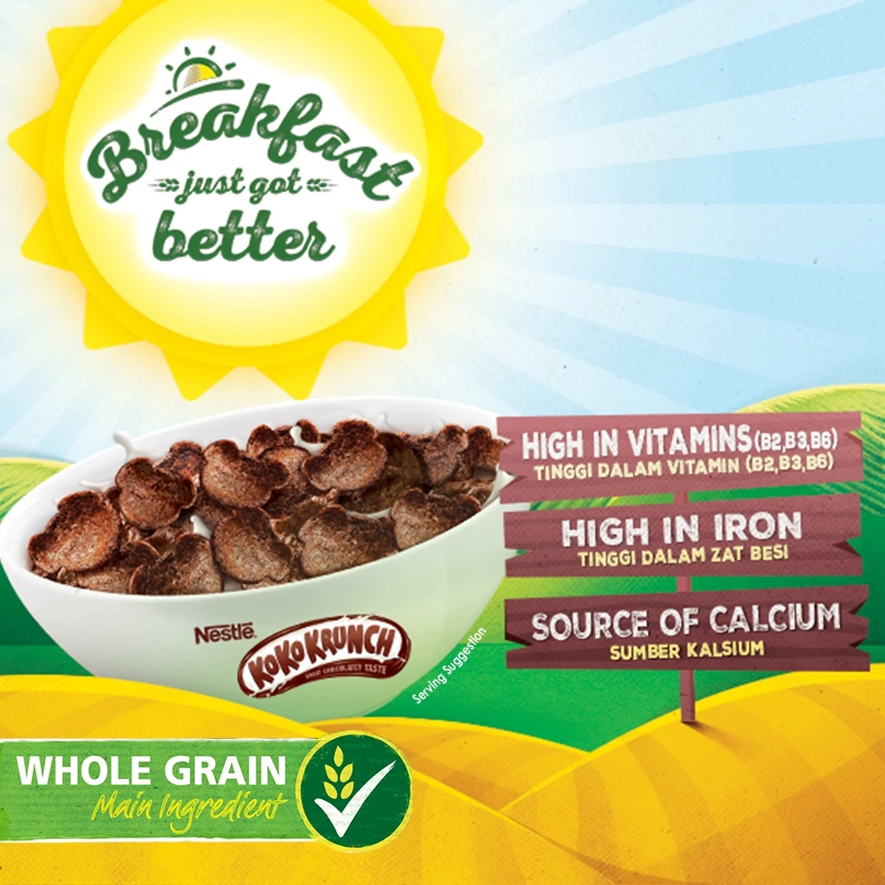 NESTLE KOKO KRUNCH CEREAL ECONO PACK [450G] WHOLE GRAIN BREAKFAST CEREAL WHOLESALER MALAYSIA