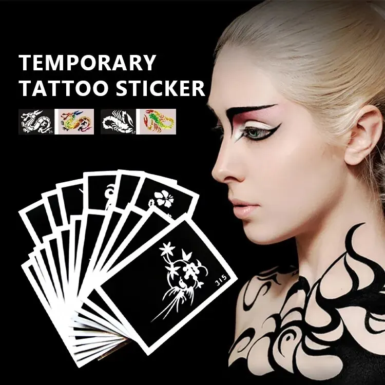 10pcs/20pcs Tattoo Sticker Popular Small Tattoo Stickers Henna Stencils Body Painting Stencil Paper Tattoo Temporary Waterproof