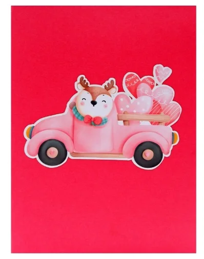 Best Choice Bunny Birthday Cute 3D Pop Up Card Custom Laser Cut Anime Art Paper Handicraft Wholesale Custom Design Top Trending