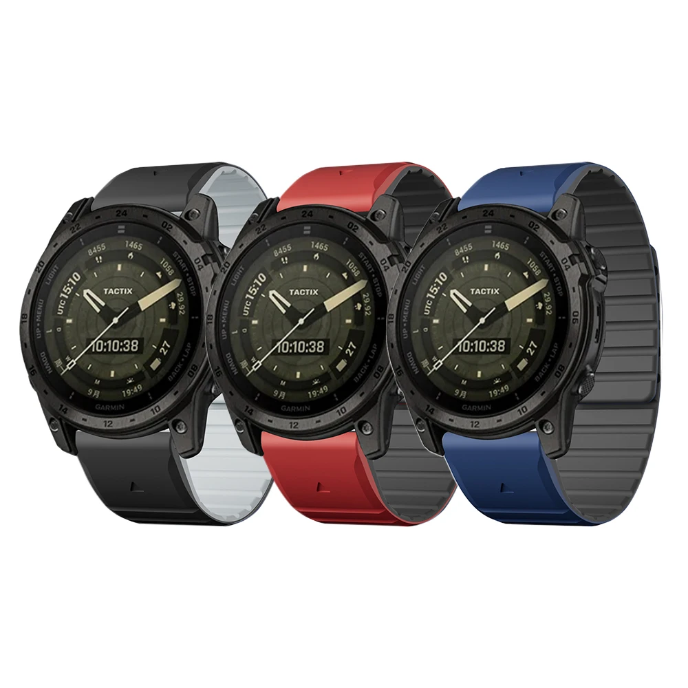 RYB Bracelet Magnetique Silicone Band for Forerunner 965/955/945/935/Fenix 7Pro/Fenix 6 Pro GPS/Fenix 5 Plus/Quatix 5/MARQ