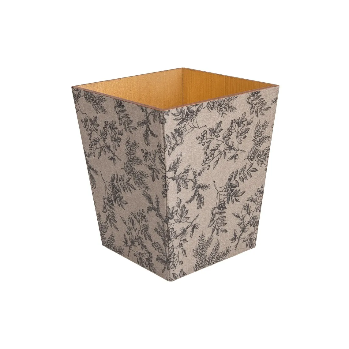 Brown silent plant fancy waste paper bin wooden trash can for home office kitchen restaurant hotel room waste paper garbage bin