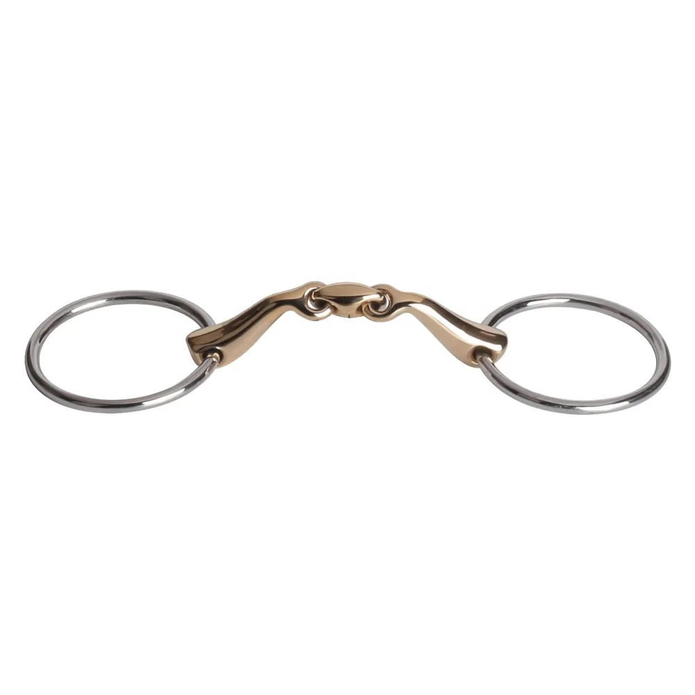 Loose Ring Double Joint Bit Stainless steel horse equestrian products snaffle bit for horses best selling horse equipment