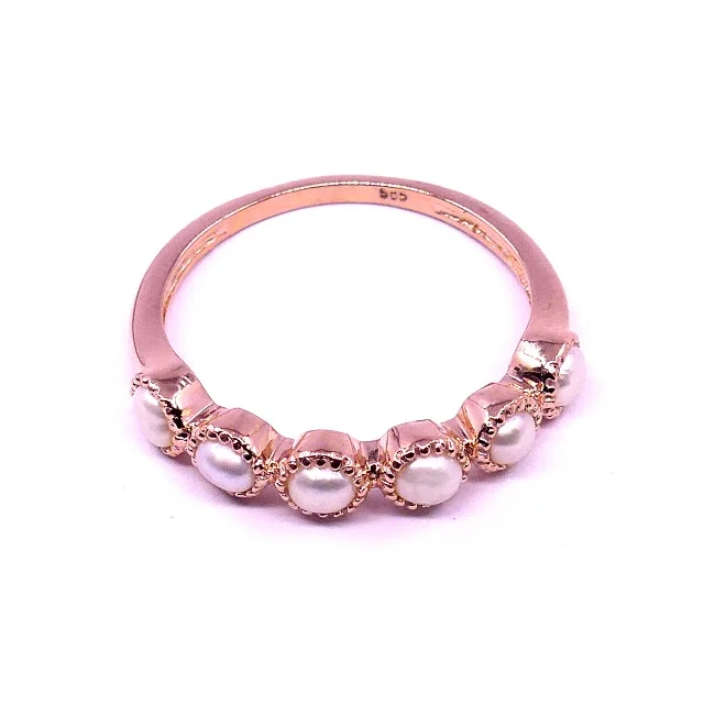 14K Pure Gold Fashionable and Adjustable Pearl Precious Gemstones Rings. Beautiful, Trendy and Charm Pearl Diamond Rings.