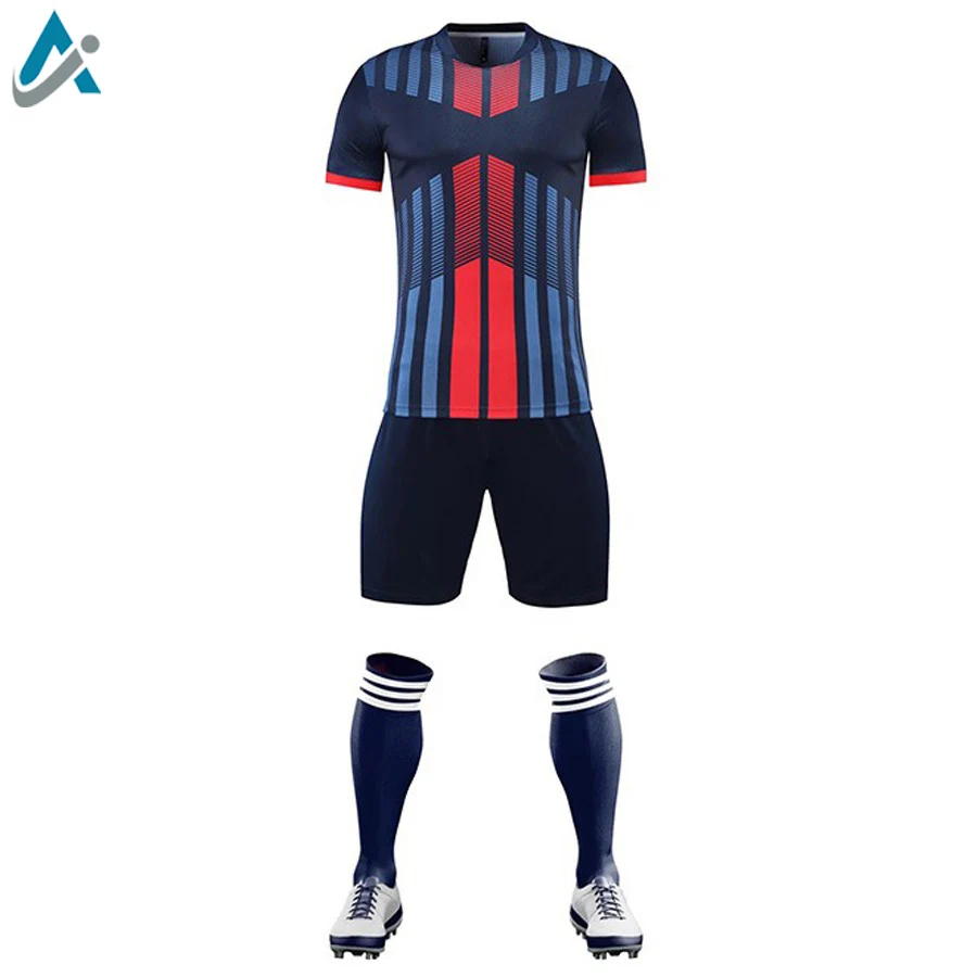 3d Sublimation printing football kits full set soccer wear football Uniform Wholesale Low Price