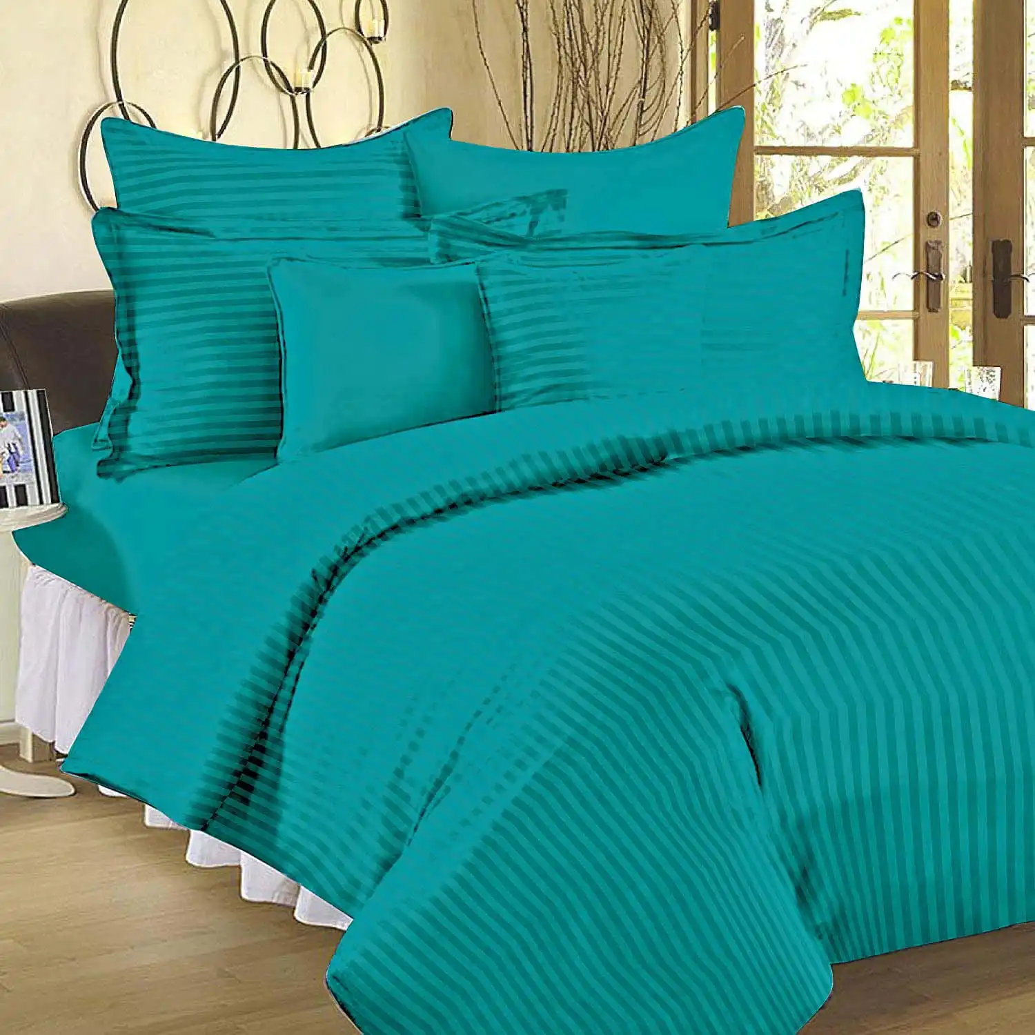 Premium 210 Tc double bed bedsheet with 2 pillow covers for living room handmade bulk product