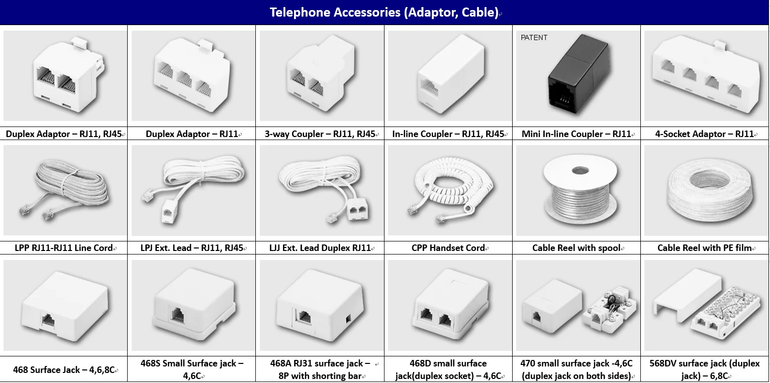 3 way phone splitter rj11 female