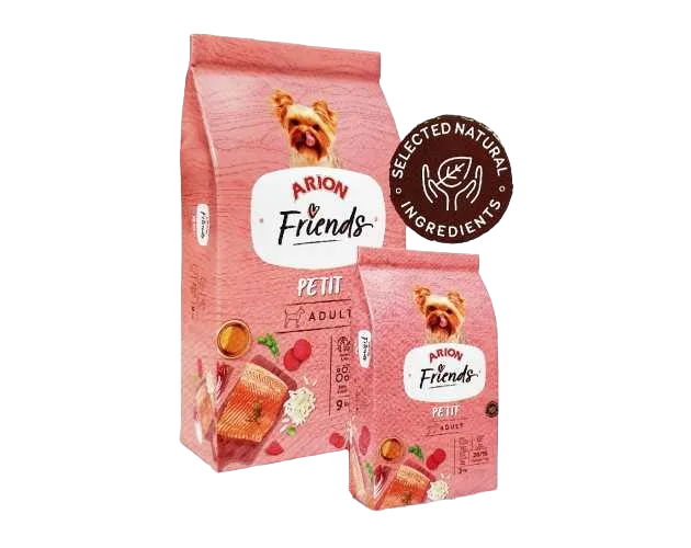Arion Friends Petit 3Kg Dog food salmon small breed dog food Omega3 enriched Tailored nutrition High-energy Tasty nutritious