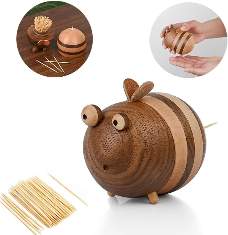 Toothpick Holders Portable Chinese Style Retro Home Restaurant Hotel Kitchen Gadgets Desktop Toothpick Holder Dispenser