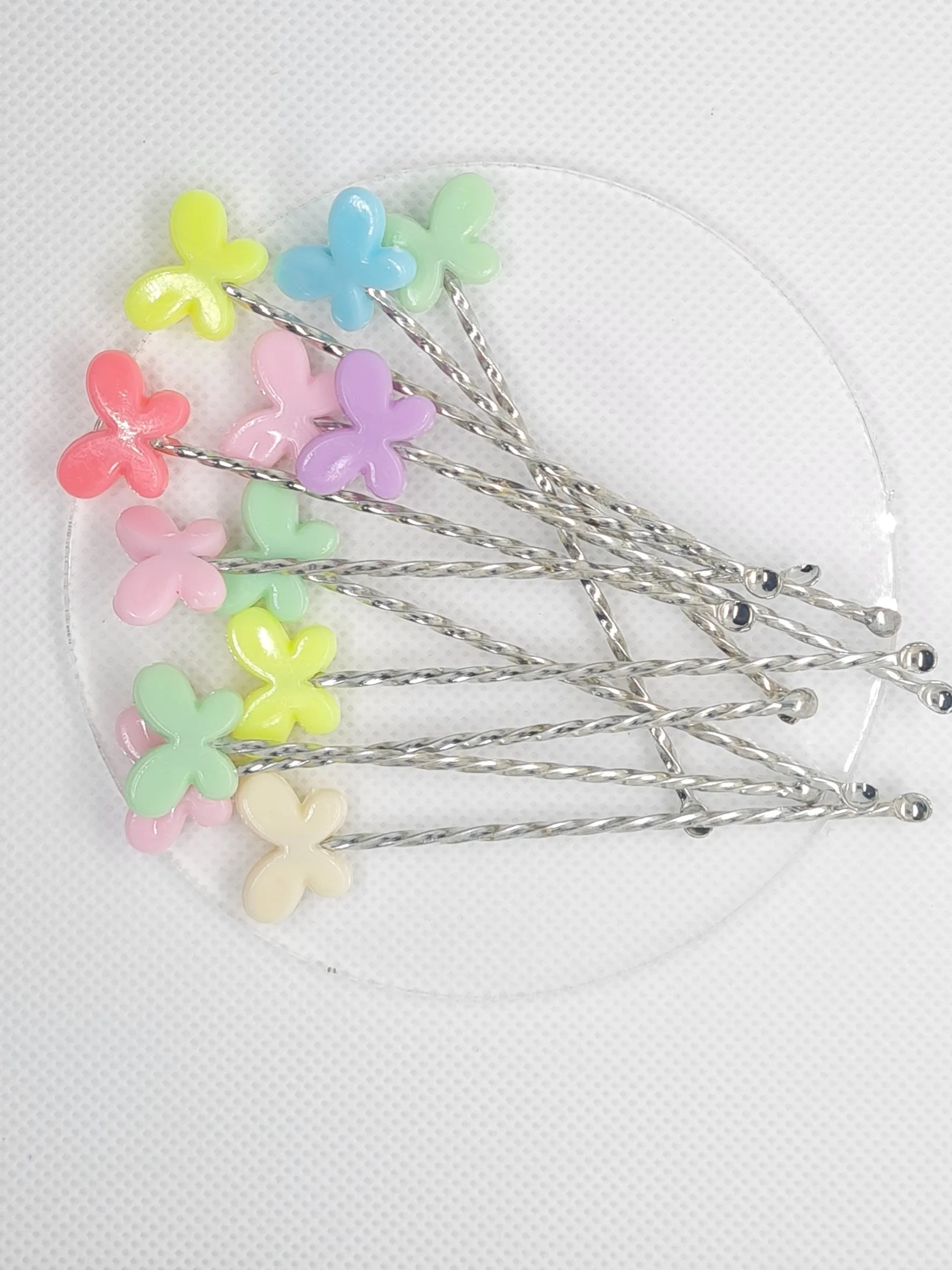 The Butterfly Multicolor Pattern Ear Cleaner Ear Soft Spiral Earwax Smart Safe Swab Removal Pick Set 12 pieces Ready To Ship