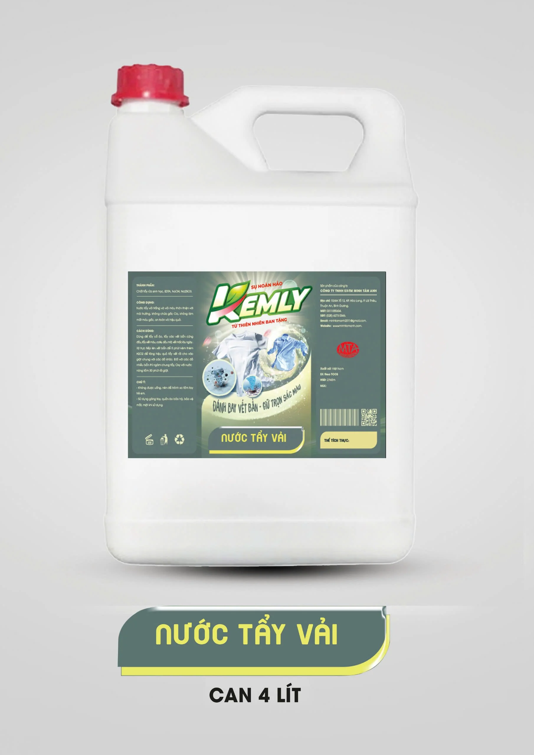KEMLY Environmentally Friendly and Durable White and Colored Fabric Bleach Liquid Shape