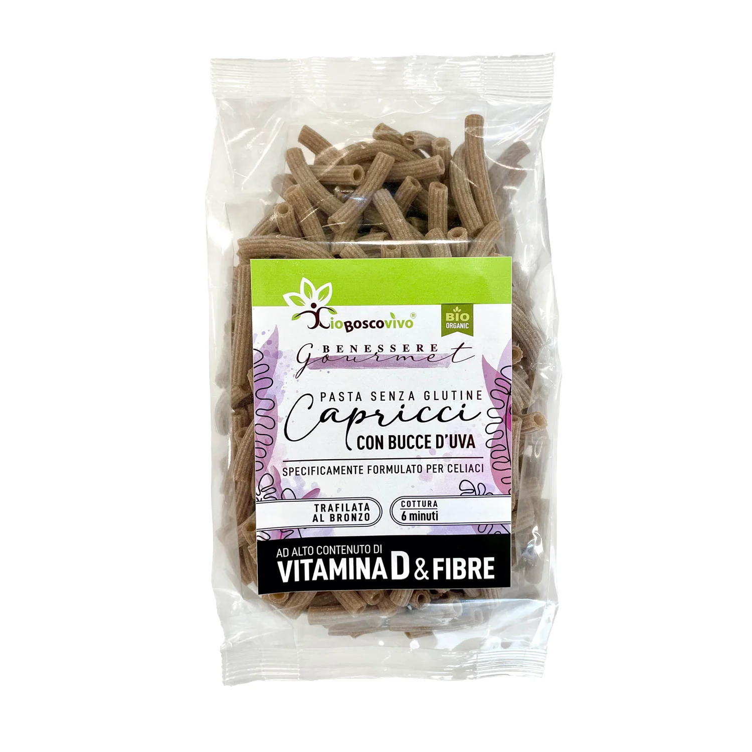 GLUTEN FREE Top quality italian Bio HEALTHY vitamin D rich SHIITAKE brown rice pasta grape peels gourmet 250gx12  For Export
