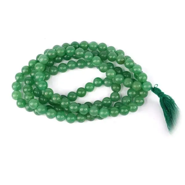 Best Selling New Design 108 Natural Green Aventurine Mala Beads 8mm Crystal Crafts Bracelet And Necklace Yoga Jewelry For Women