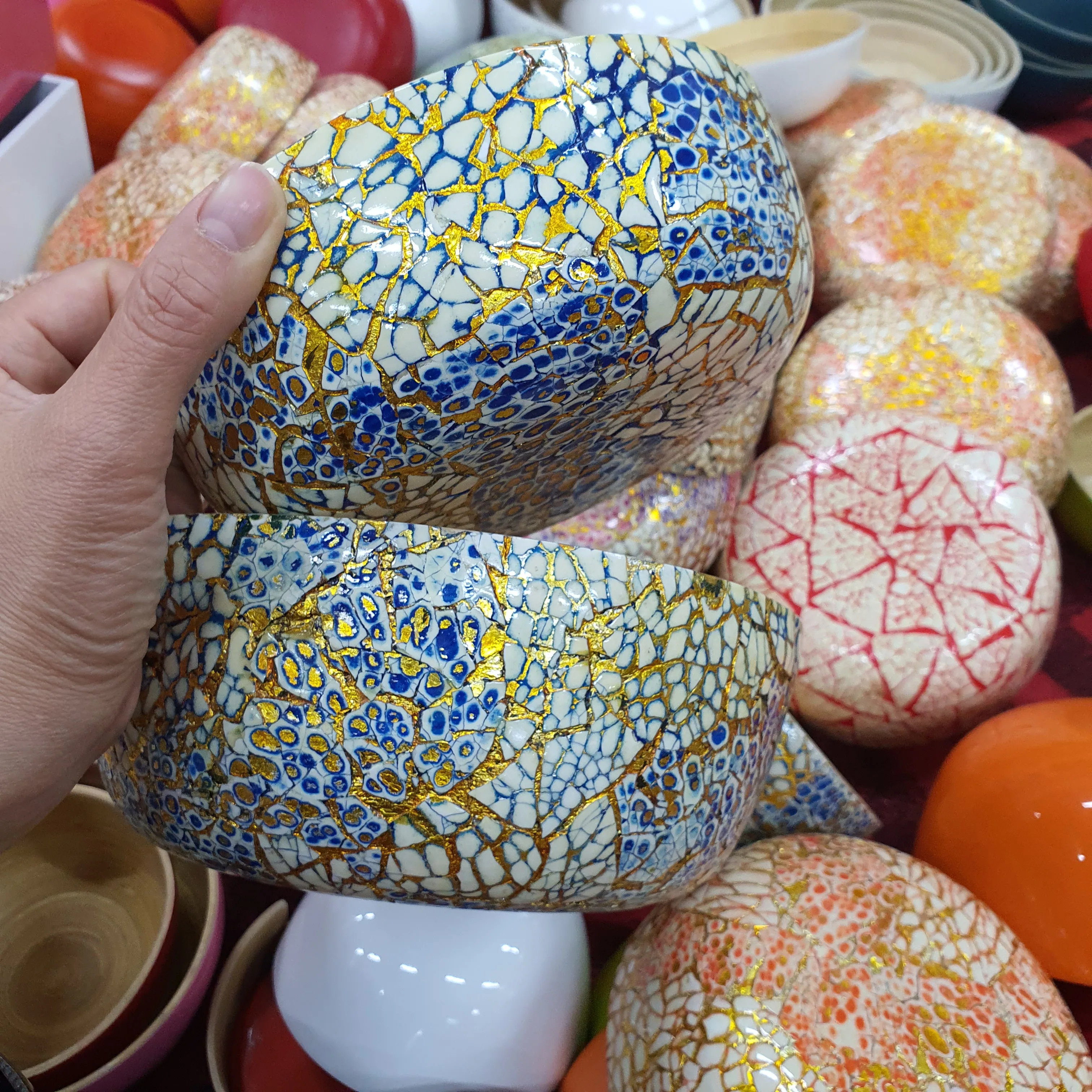 Factory Direct Wholesale Bamboo Bowl Competitive Price Handicraft Lacquered Bamboo Bowl Eco Friendly Bowl Gift Set Hathai Brand