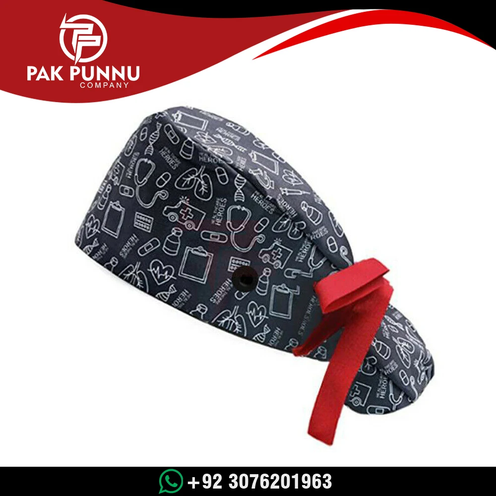 Surgical Scrub Hat Bouffant Cap For Long Hair Women Doctor Nurses Head Cover