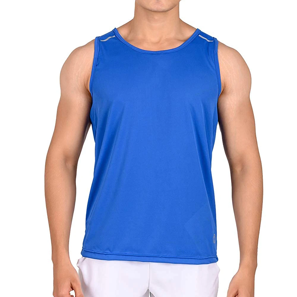 Custom Men Summer Sleeveless T-shirt Muscle Singlets Training Workout Quick Dry Breathable Crew Neck Plain Blank Gym Tank Top