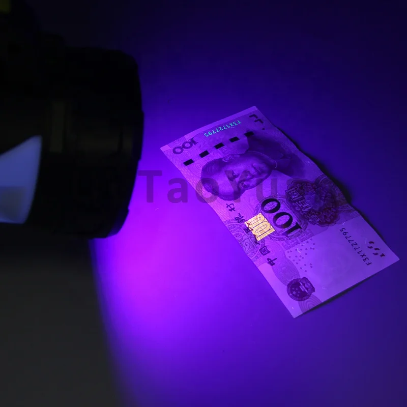 10Watt USB Charging Port High Power Ultraviolet Detector 395nm Blacklight Purple Light Portable UV Flashlight UV Torch Lights