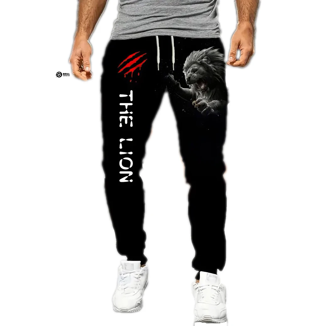Sublimation Slim Fit Loose Sportswear Training Running Custom Design Sublimation Printed Pants Men