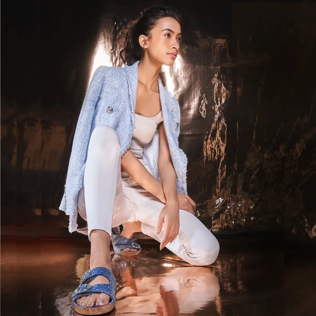 New style summer sexy party luxury toe sandals women flats ladies slip on shoes