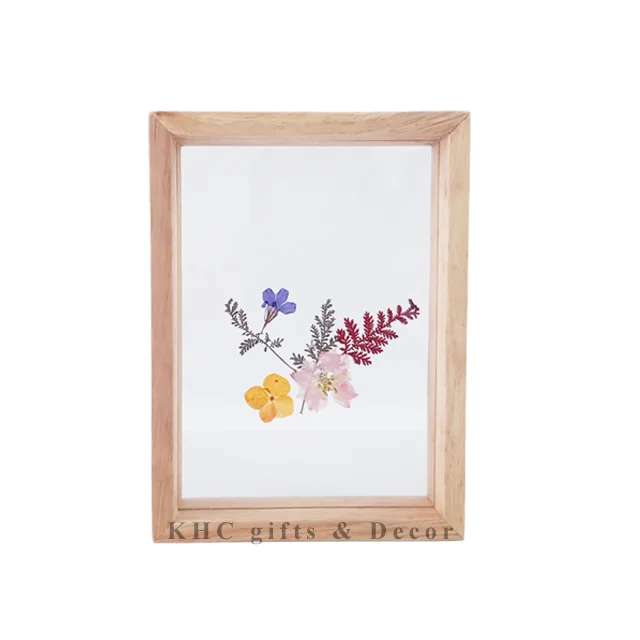 Eco Friendly New Design Vietnam Factory See-through  Picture 3D Clear Transparent Natural Wood Photo Frames