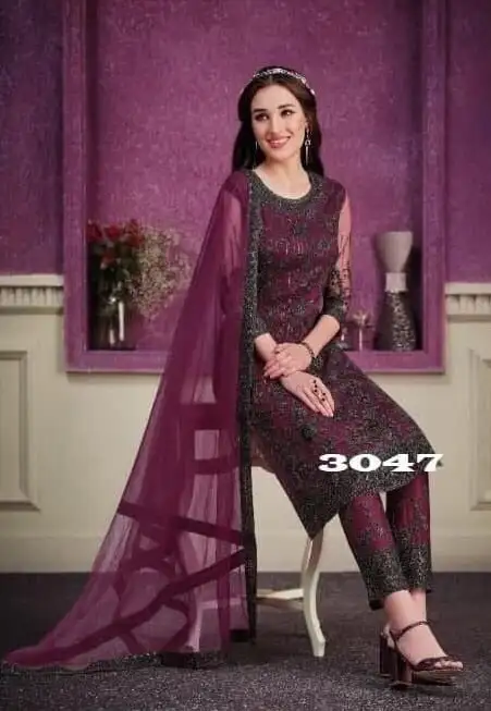 Современный модный дизайнерский индийский пакистанский лужайный льняной хлопковый жоржет 3 шт. костюмы доступны по оптовой цене 2022 Индия сурат