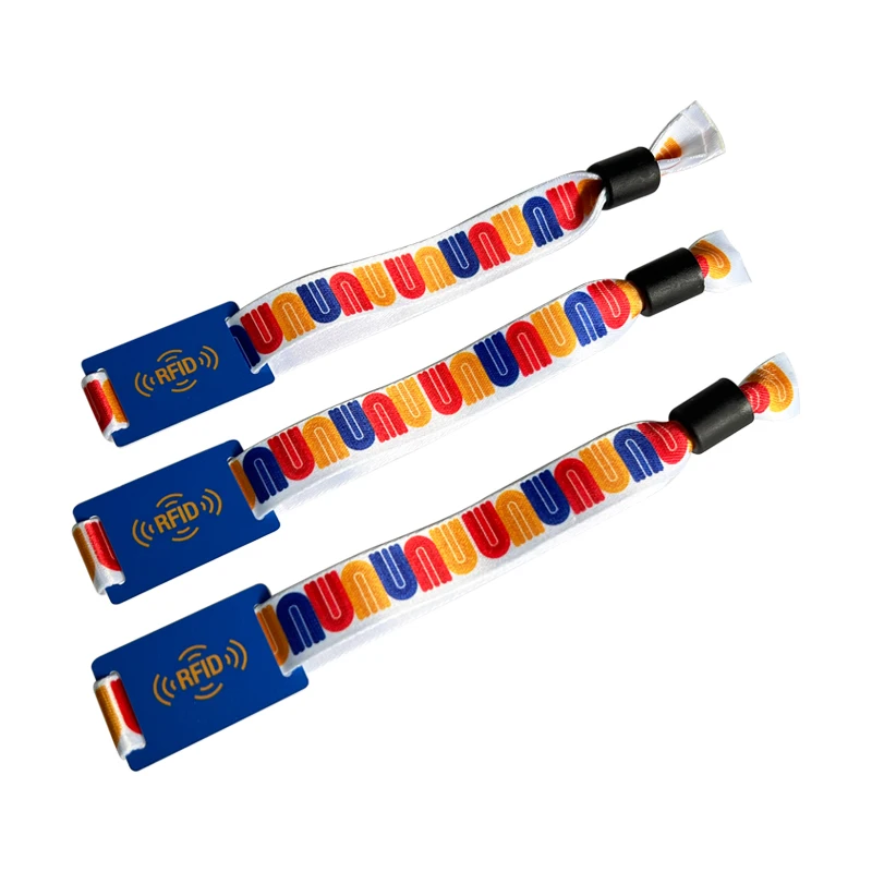 New Style Customized NFC Fabric Bracelet 13.56MHz RFID Wristband for Sport / Event