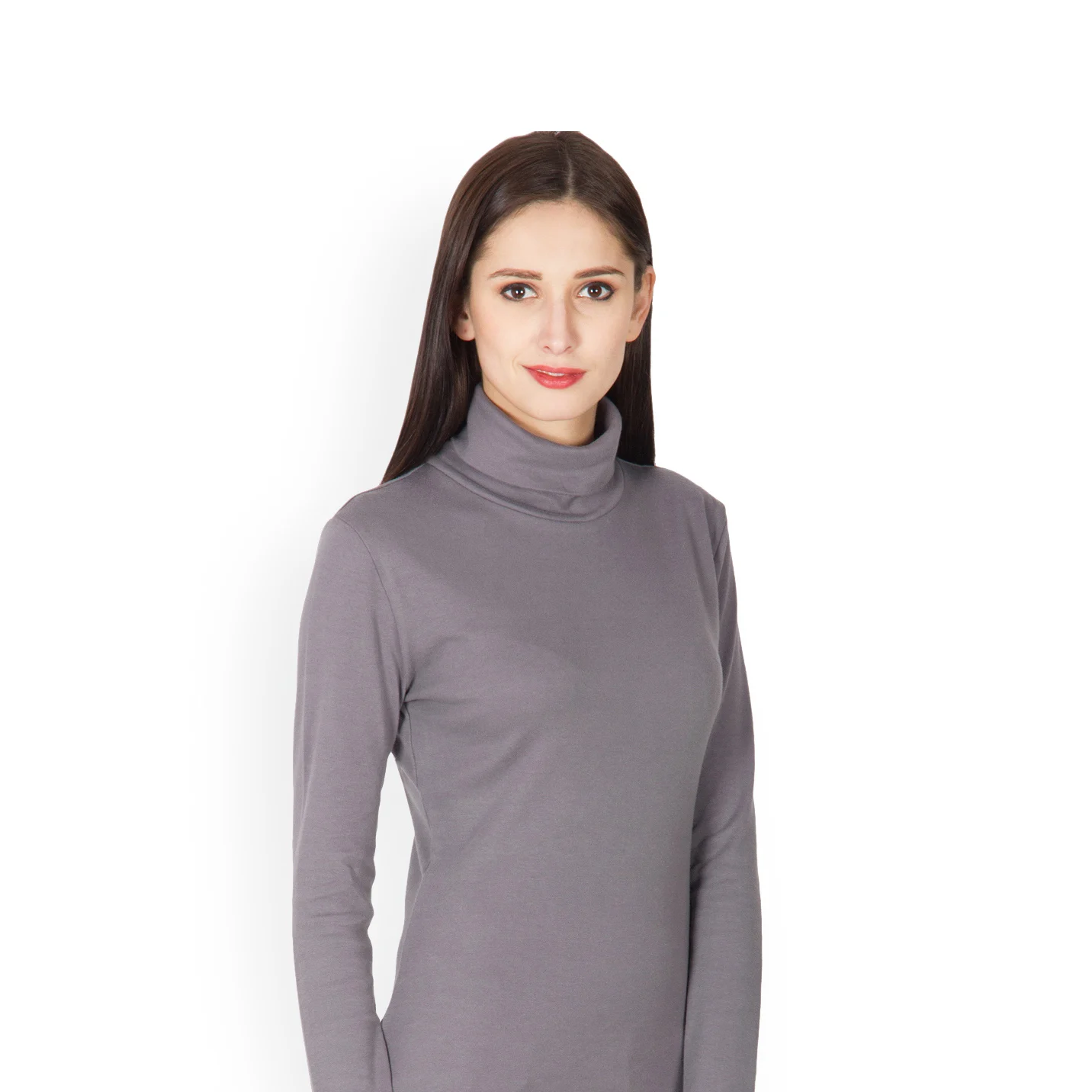 Vietnam Manufacture Good Price Breathable Plain Round Neck Long Sleeve 100% Cotton  T shirt Women