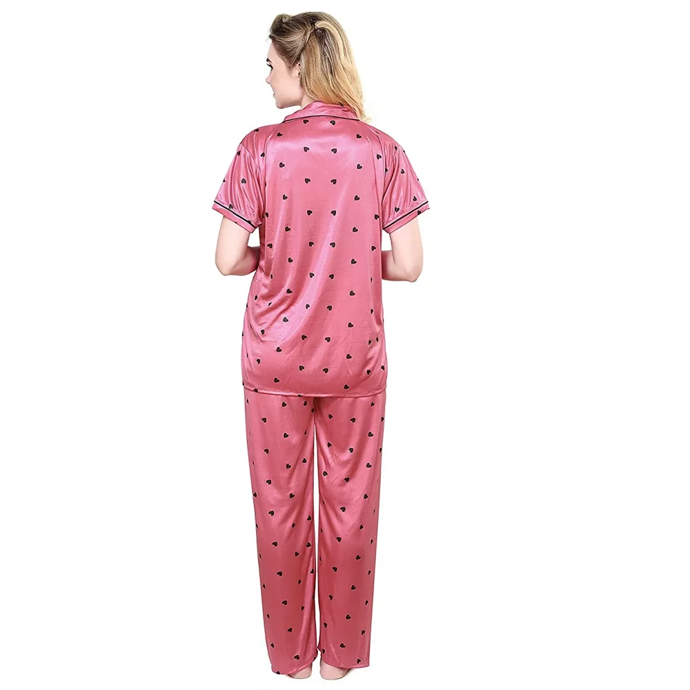 OEM/ODM Custom Made Satin and Lace Sleep Wear for Women Hot Sale Outclass 2-Piece Nightwear for Girls Summer Fall Sleep Wear