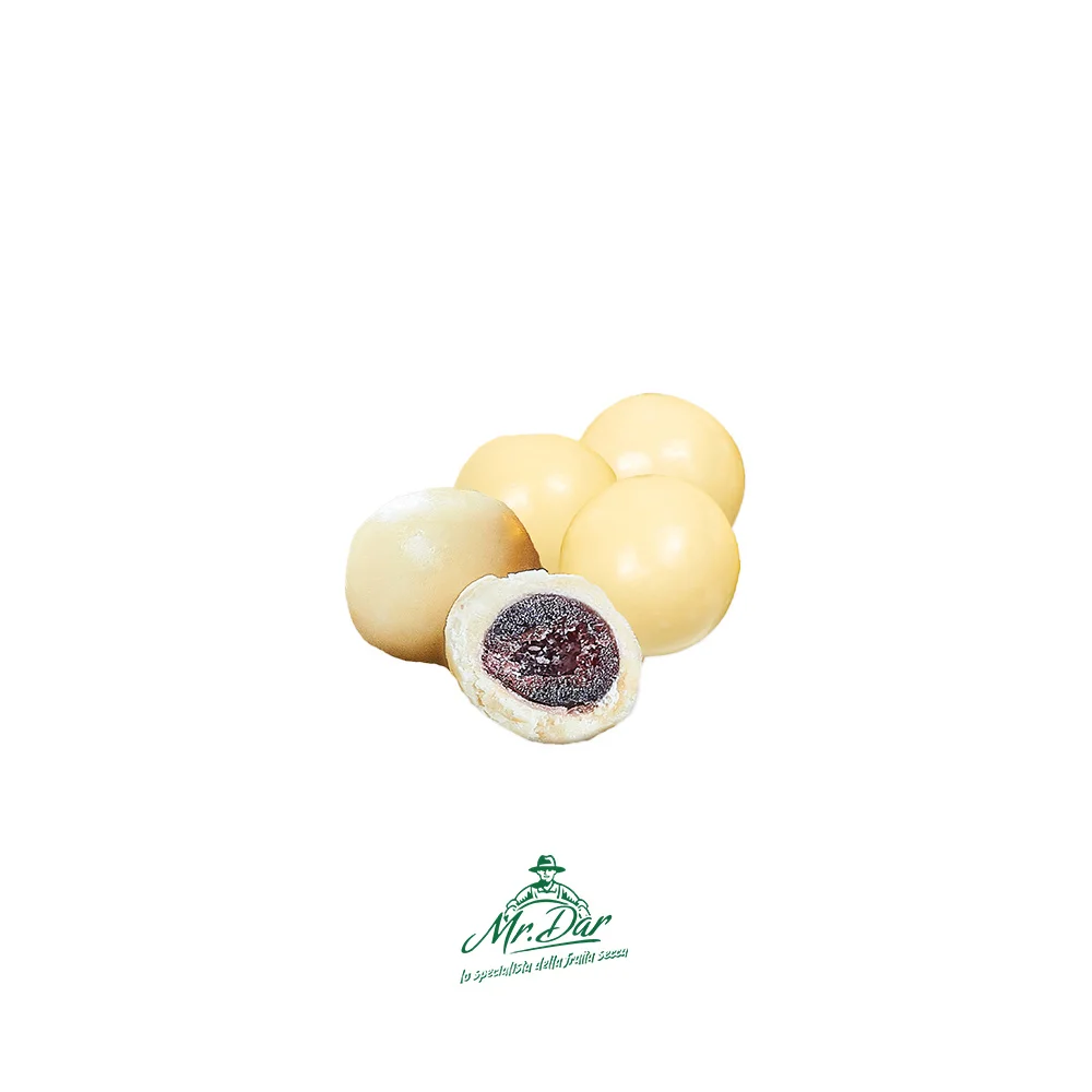 Convenience size 10 kg high grade amarena cherries made in italy covered with white chocolate ready to sell for b2b