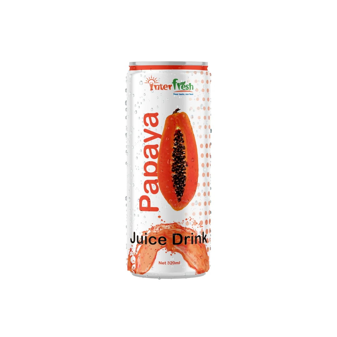 Interfresh Beverage Manufacturer Pure fresh Juice - Papaya fruit juice drink 330ml high quality good FOB Price