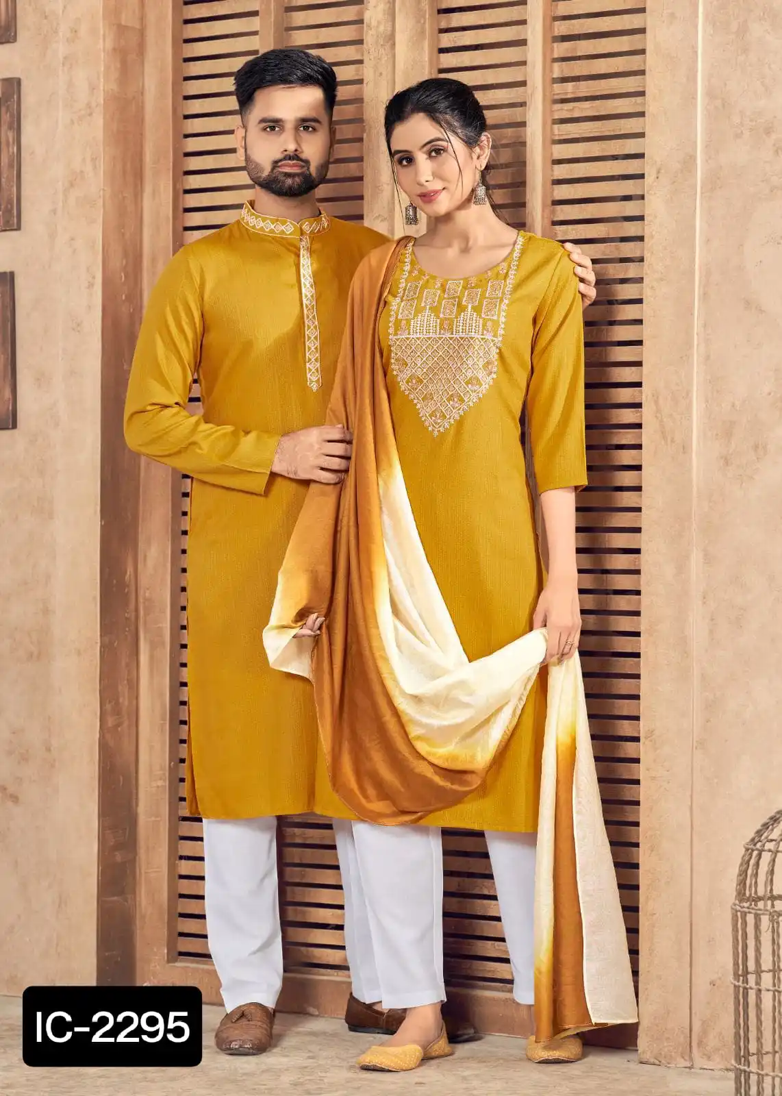 Indian Ethnic Wear Pure viscose weaving Stripe with Embroidery Kurtis with Pure Cotton Stitched Pant with pocket Pant for Women