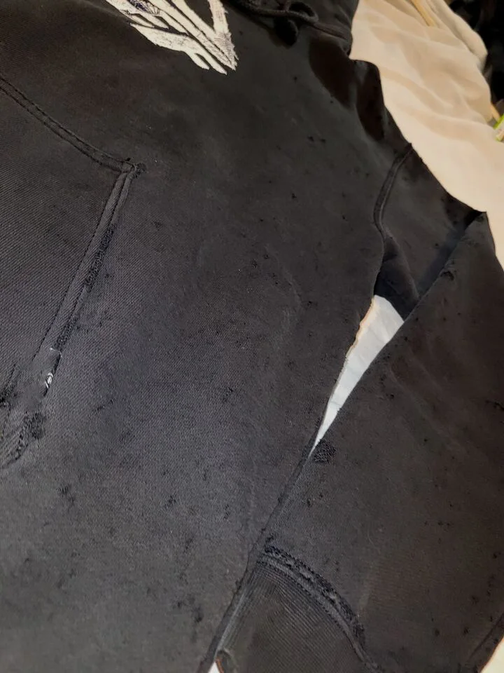 Solid Color Distress Pullover Hoodie Unisex New Design Distress Custom Embroidery Or Chenille Distressed Hoodie