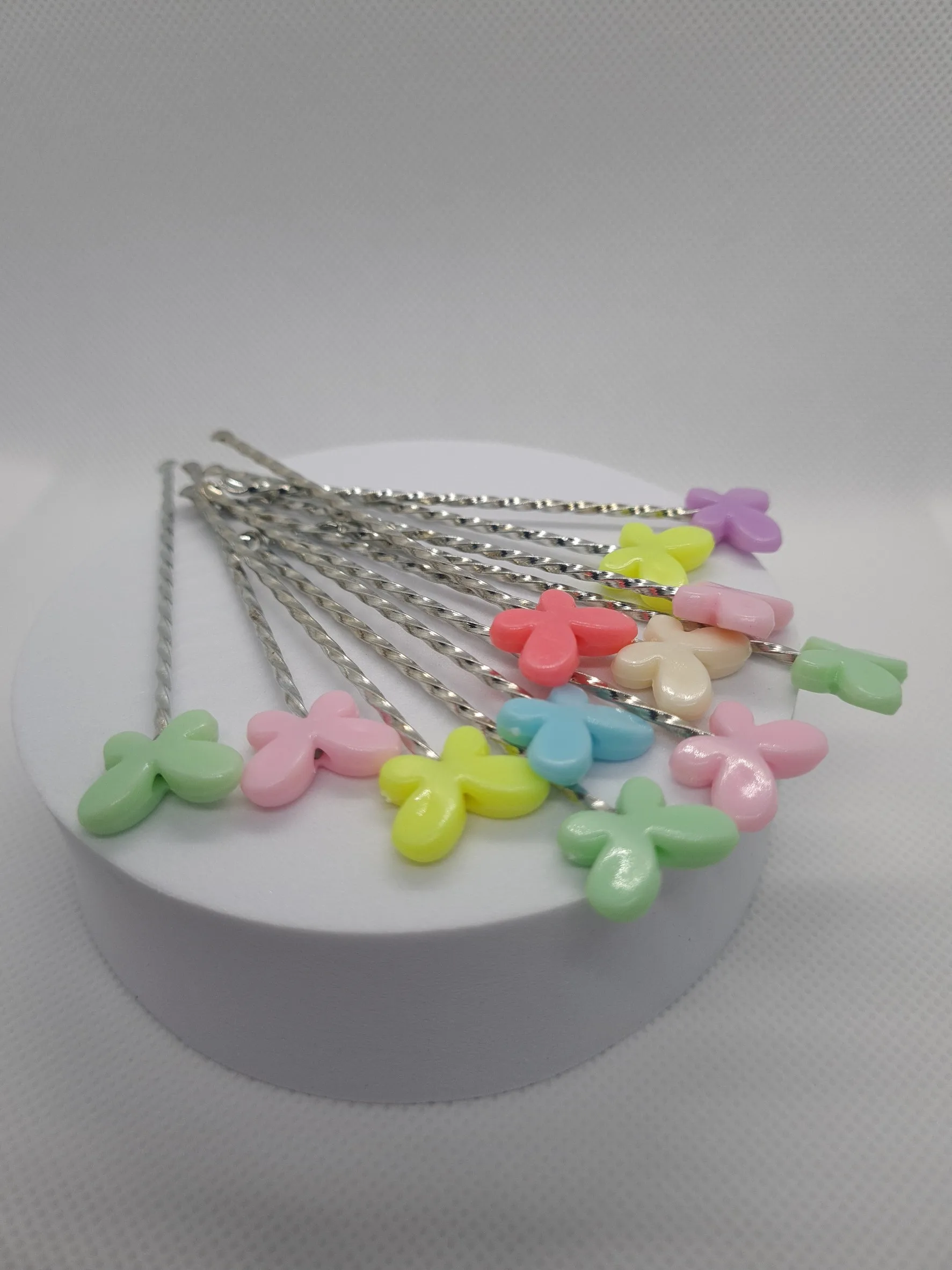 The Butterfly Multicolor Pattern Ear Cleaner Ear Soft Spiral Earwax Smart Safe Swab Removal Pick Set 12 pieces Ready To Ship