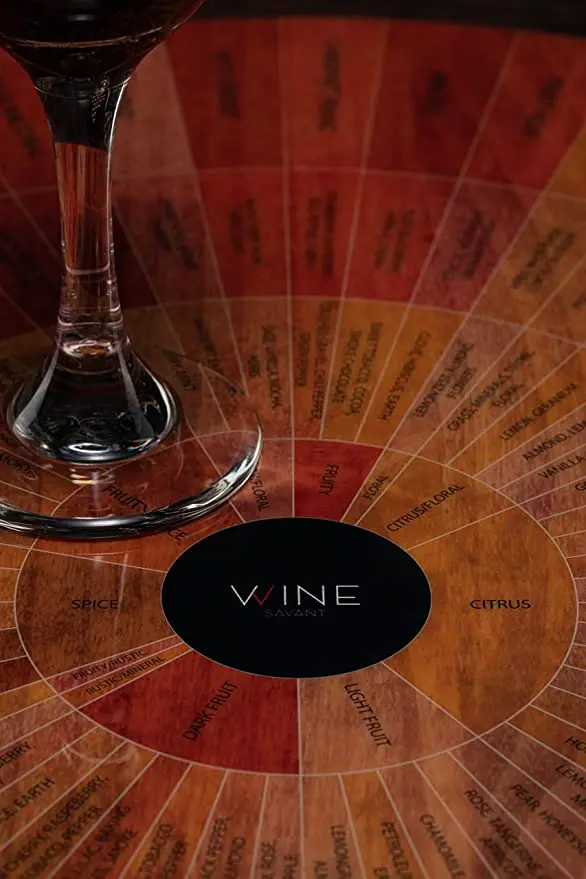 Tasting Identifies For Wine Savant Wheel Handcrafted Wood For Both Amateurs and Connoisseurs.
