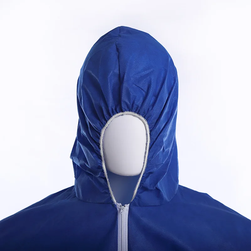 XZB Disposable Protective PPE Coverall Kit with Hood Basic SMS Coverall