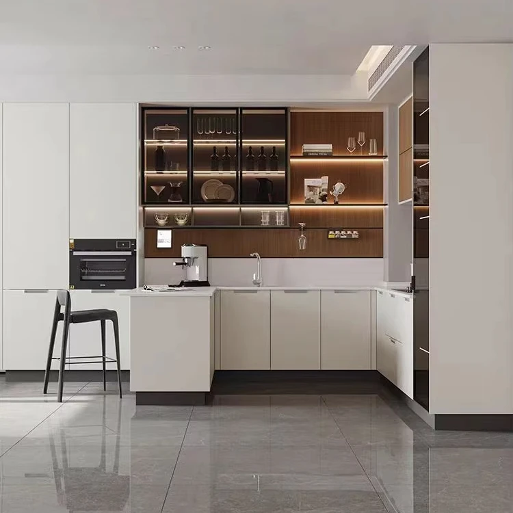 Custom Kitchen Cabinet Habitaciones Dormitorios 2.5M 2M English Style Inset Kitchen Cabinet For Minor Unit Project Villa