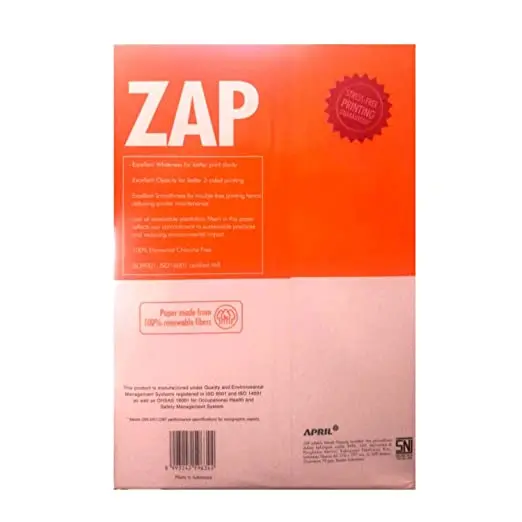 Premium Quality Zap copy A4 paper 80 Gsm A4 White Office Copier Paper/Zap A4 paper