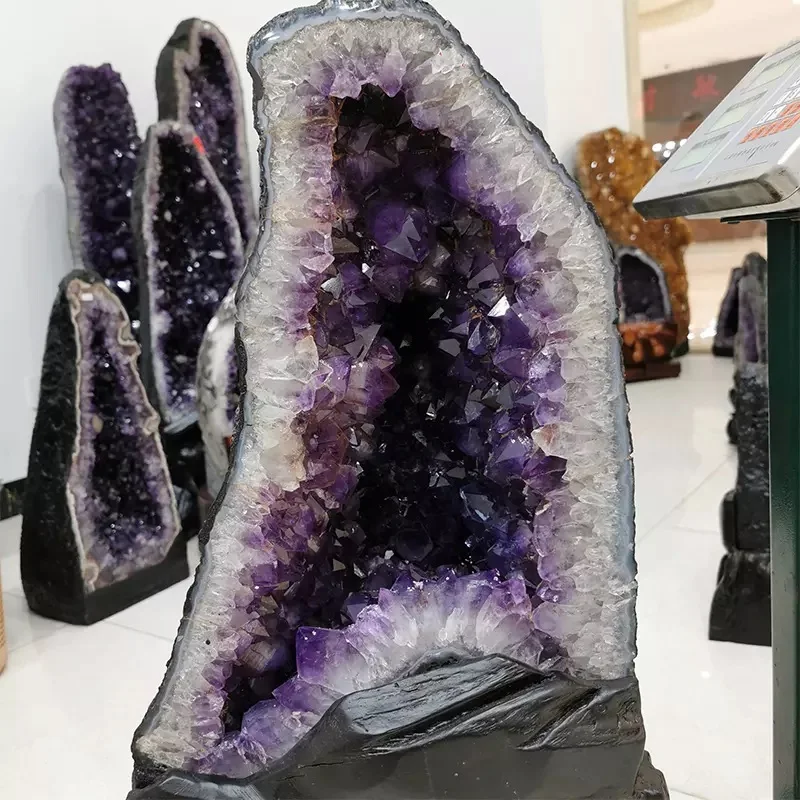Reiki Crystal Crafts C Uruguay Amethyst cluster geode for FengShui and home decoration Healing Therapy