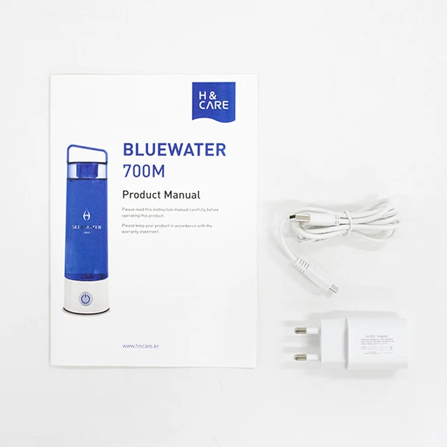 H&CARE Blue Water 700M Portable Hydrogen Water Tumbler  hydrogen water bottle CE / KC Certified Made in Korea