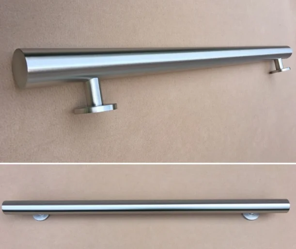 Custom Made Flat Steel Round Pipe Elevator Lift Handle Stainless Steel 304 Door Handle Cable Car Handle